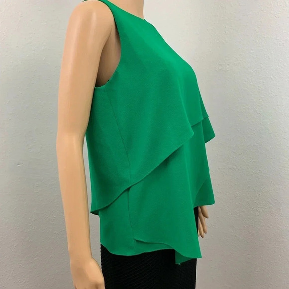 VINCE CAMUTO Kelly green blouse - Picture 2 of 7